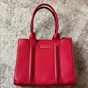 Wrangler Bold Red Tote Bag w/ strap